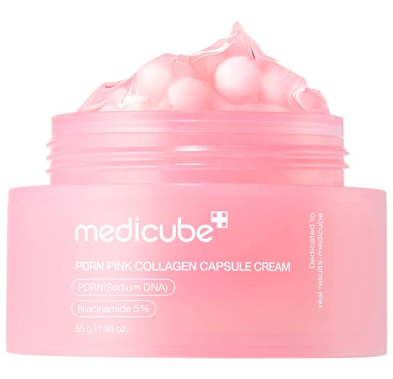 کرم کپسولی کلاژن و PDRN مدیکیوب PDRN Pink Collagen Capsule Cream حجم 55 گرم
