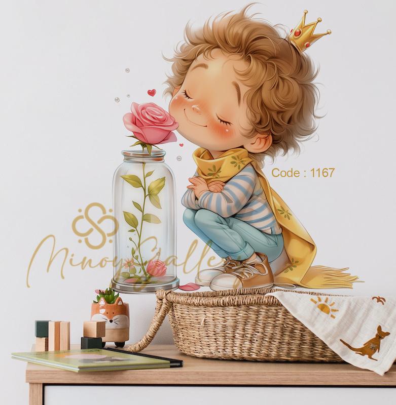 استیکر دیواری اتاق کودک مینوی گالری کد 1167