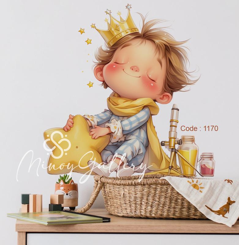 استیکر دیواری اتاق کودک مینوی گالری کد 1170