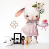 استیکر دیواری مینوی گالری مدل Rabbit little girl