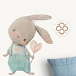 استیکر دیواری مینوی گالری مدل Rabbit little boy