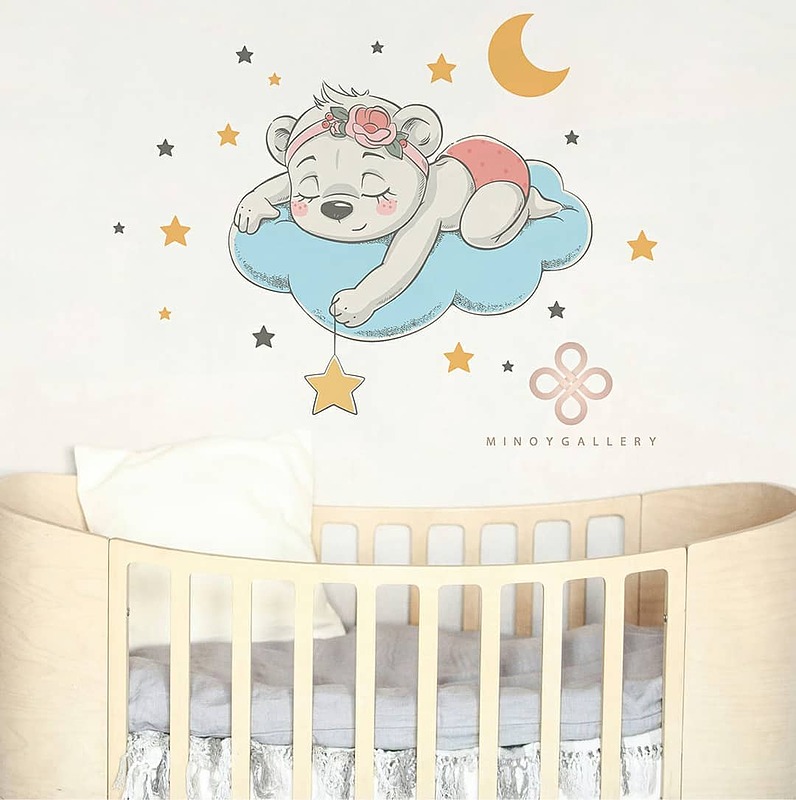 استیکر دیواری مینوی گالری Baby room collection #2