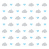 استیکر دیواری مینوی گالری مدل Cloud & Heart