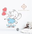 استیکر دیواری مینوی گالری مدل Elephant Collection
