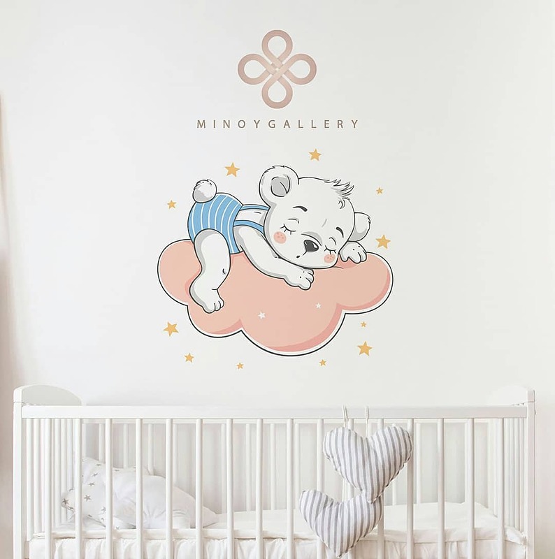 استیکر دیواری مینوی گالری Baby room collection #3