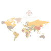 استیکر دیواری مینوی گالری مدل World Map