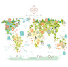 استیکر دیواری مینوی گالری مدل Kid Map
