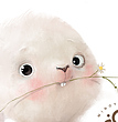 استیکر دیواری مینوی گالری مدل Cute rabbit 1