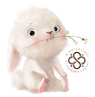 استیکر دیواری مینوی گالری مدل Cute rabbit 1