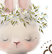 استیکر دیواری مینوی گالری مدل Cute rabbit 2