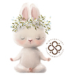 استیکر دیواری مینوی گالری مدل Cute rabbit 2
