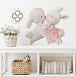 استیکر دیواری مینوی گالری مدل lovely rabbit 2