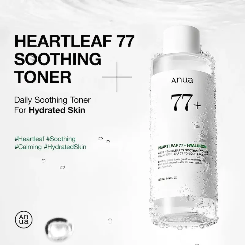 تونر آرامش بخش کره ای Anua Heartleaf 77% Soothing Toner