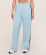 Gymshark Retro Stripe Snap Pants – Smoke Blue / Deep Petrol Blue شلوار ورزشي ابي جيم شارك