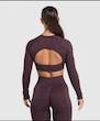 نیم تنه ورزشی زنانه جیم شارک مدل Adapt Animal Long Sleeve Crop Top رنگ Cherry Purple/Reset Pink