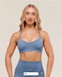 نیم تنه ورزشی زنانه جیم شارک مدل Adapt Animal Seamless Sports Bra رنگ Navy / Brand Blue