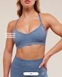 نیم تنه ورزشی زنانه جیم شارک مدل Adapt Animal Seamless Sports Bra رنگ Navy / Brand Blue