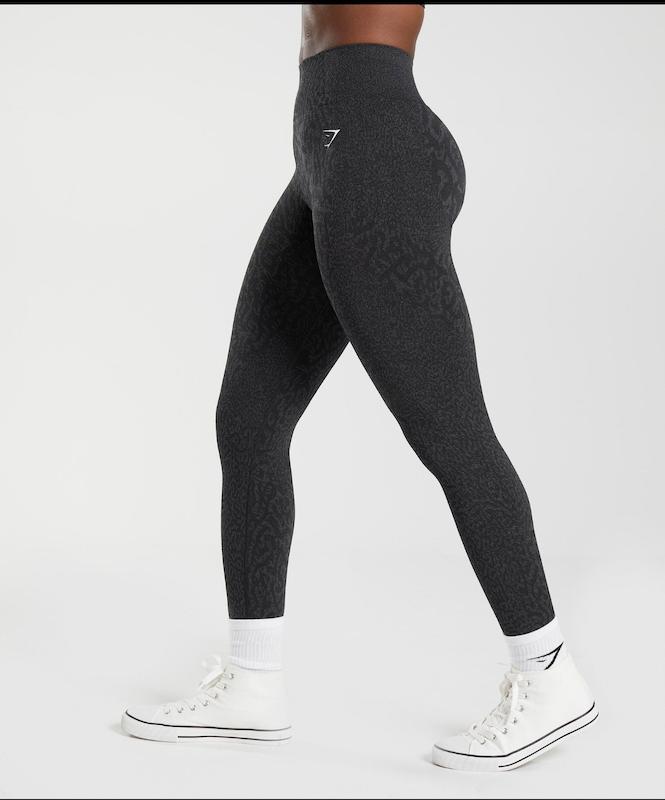 لگ ورزشی زنانه جیم شارک مدل Adapt Animal Seamless رنگ Black / Asphalt Grey