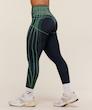 لگ ورزشی زنانه جیم شارک مدل Apex Seamless Leggings رنگ Heavy Blue / Active Green