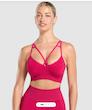 Apex Contrast Sports Bra – Build Pink / Asphalt Grey  سوتین ورزشی