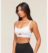 Balcony Peekaboo Sports Bra – White نيم تنه ورزشي جيم شارك