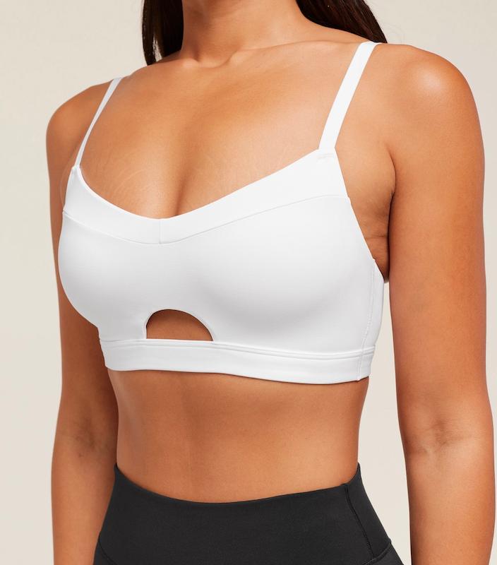 Balcony Peekaboo Sports Bra – White نيم تنه ورزشي جيم شارك