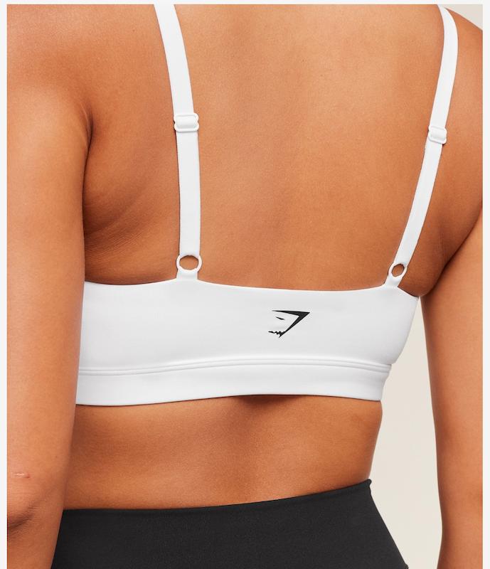 Balcony Peekaboo Sports Bra – White نيم تنه ورزشي جيم شارك