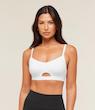 Balcony Peekaboo Sports Bra – White نيم تنه ورزشي جيم شارك
