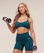 Adapt Animal Seamless Sports Bra Navy/Brand Blue نيم تنه ورزشي جيم شارك