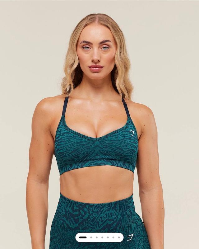 Adapt Animal Seamless Sports Bra Navy/Brand Blue نيم تنه ورزشي جيم شارك