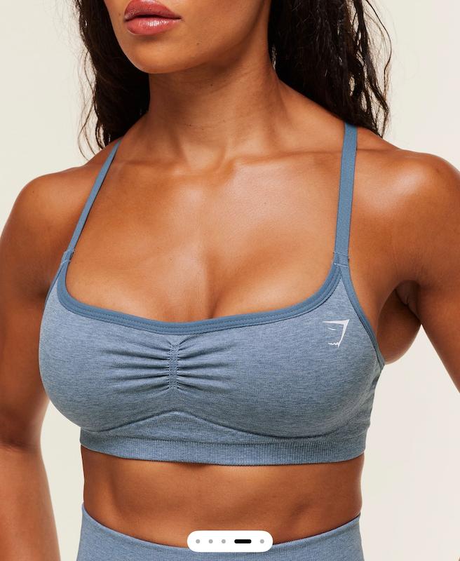 Lift Seamless Sports Bra – Worn Blue / Peri Blue Marl نيم تنه ورزشي جيم شارك