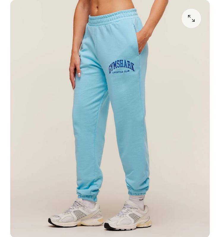 Collegiate Graphic Joggers – Athletic Light Blue شلوار اسلش جيم شارك