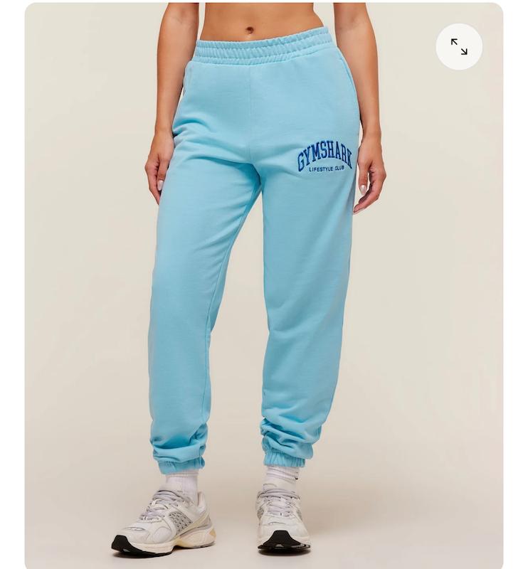 Collegiate Graphic Joggers – Athletic Light Blue شلوار اسلش جيم شارك