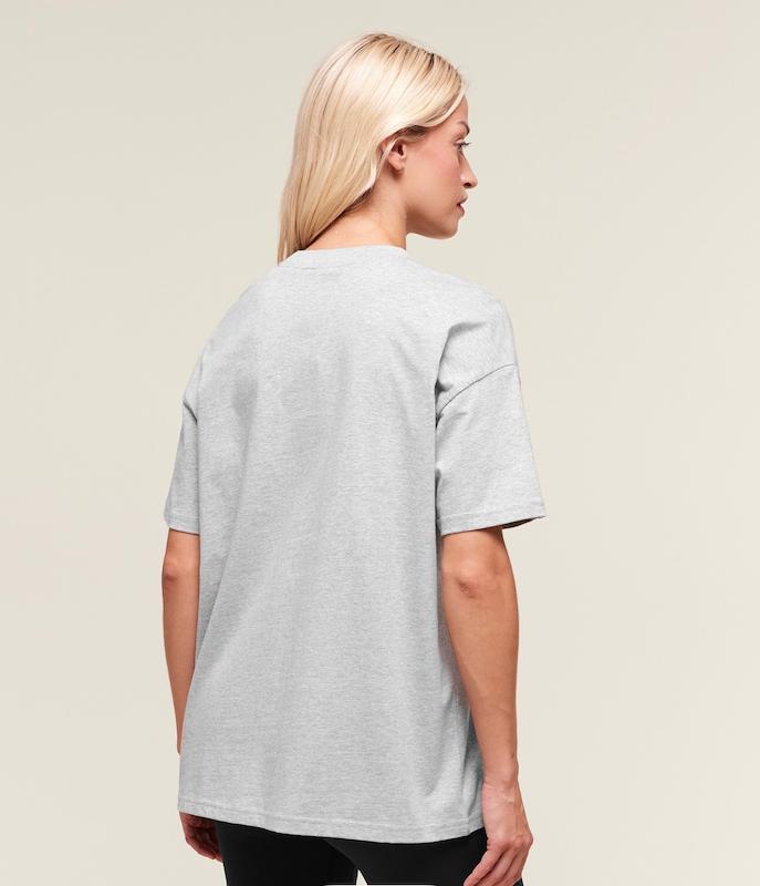 Training Oversized T-Shirt – Light Grey Marl تيشرت خاكستري جيم شارك