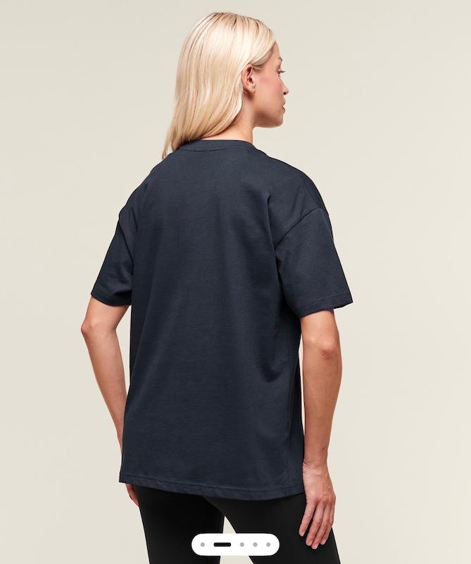 Training Oversized T-Shirt Heavy Blue size S تيشرت جيم شارك رنگ سرمه اي