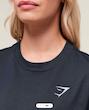 Training Oversized T-Shirt Heavy Blue size S تيشرت جيم شارك رنگ سرمه اي
