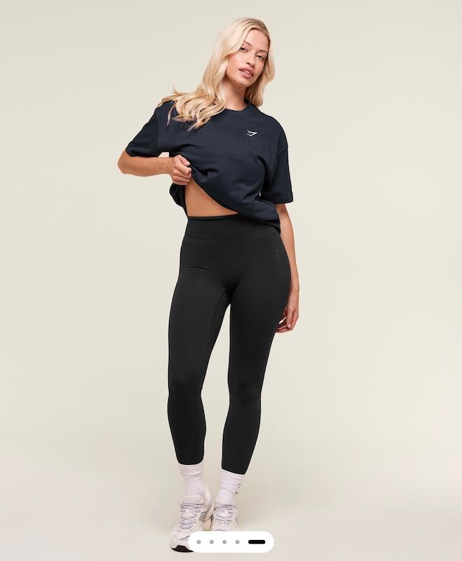 Training Oversized T-Shirt Heavy Blue size S تيشرت جيم شارك رنگ سرمه اي