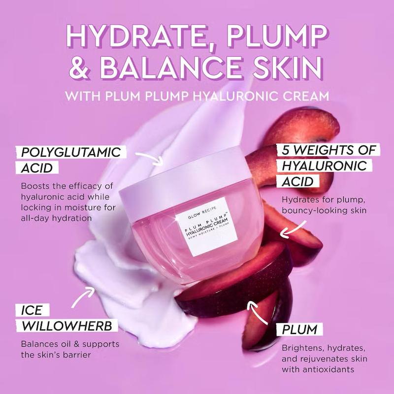 Plum Plump Refillable Hyaluronic Acid Moisturizer Glow Recipe