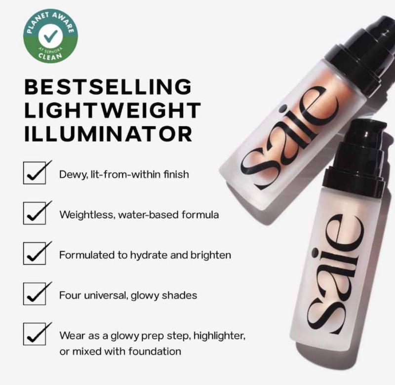 SAIE Glowy Super Gel Lightweight Dewy Multipurpose Illuminator