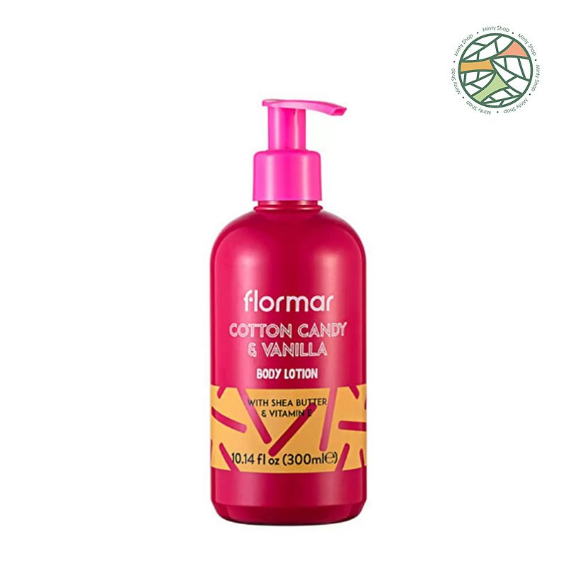 بادی لوشن فلورمار با رایحه cotton candy & vanilla