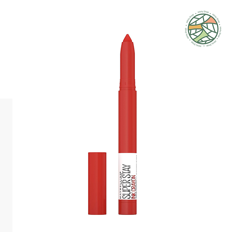 رژلب مدادی میبلین رنگ Know No Limits 115 مدل Superstay Ink Crayon