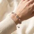 دستبند مهره گرد تورمالین مولتی کالر روشن