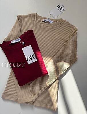 بلوز یقه گرد zara