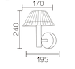 چراغ دیواریSH-2012-12W شعاع