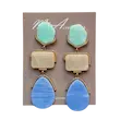گوشواره سنگ آبی کرم