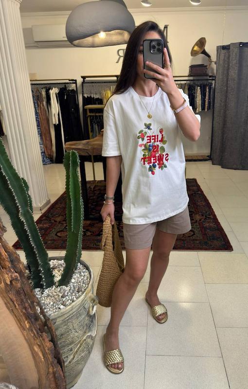 تیشرت فول نخی life is sweet