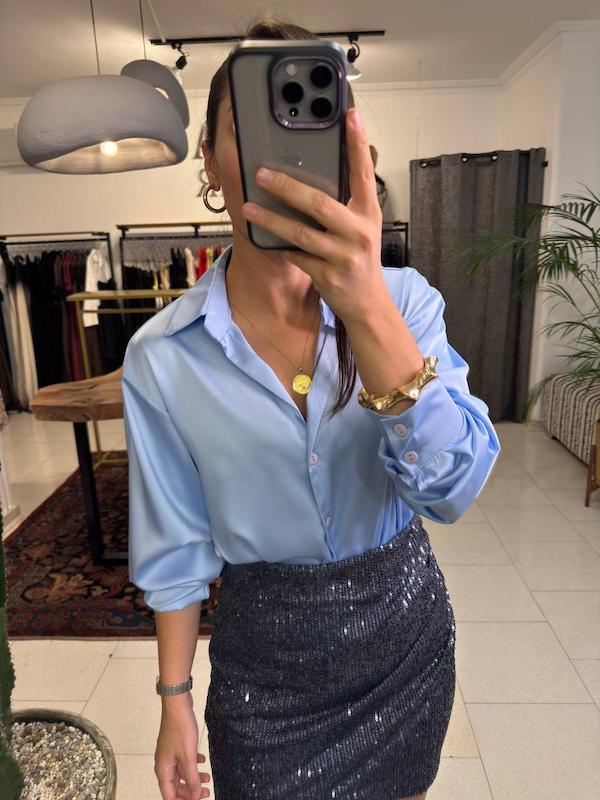 شومیز ساتن ساده زارا طرح
