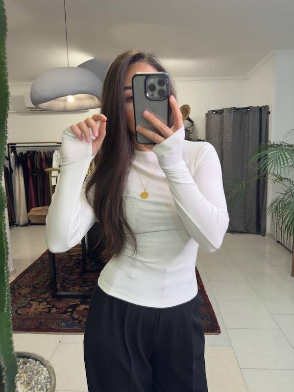 بلوز  بیسیک انگشتی زارا ترک (6 رنگ)