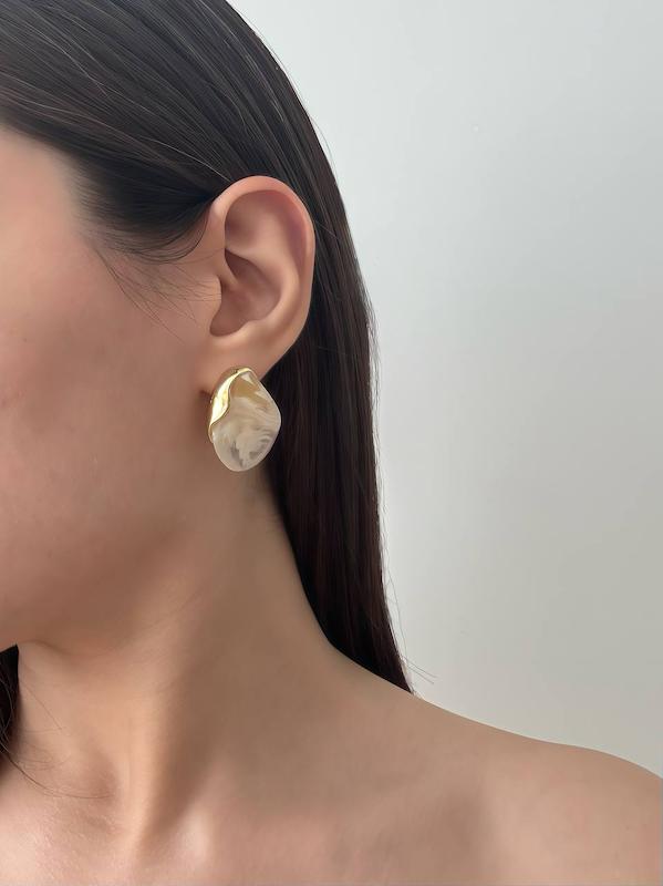 گوشواره سنگی بیضی 