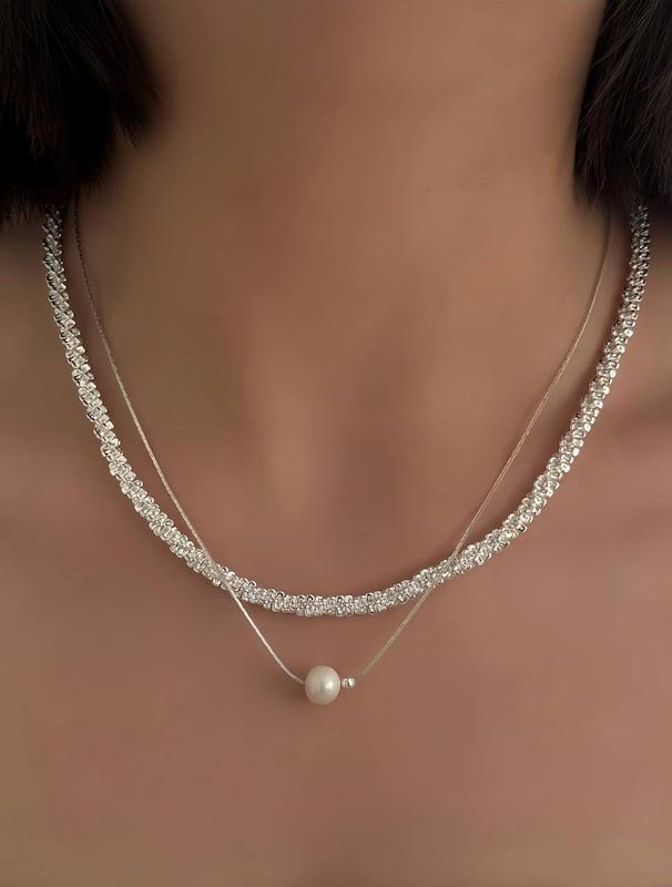 گردنبند خاویاری+ گردنبند تک مروارید 